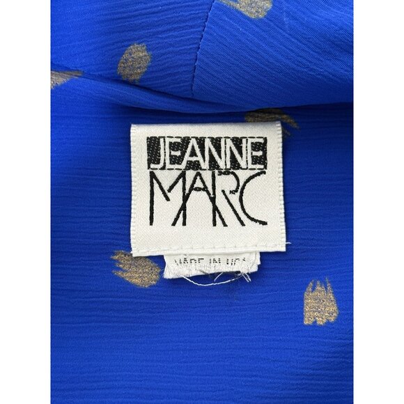 Vintage Jeanne Marc Patchwork Long  Jacket Cardigan Duster 80s Womens Size L - Picture 4 of 8